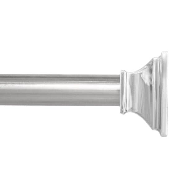 Kenney Mfg Twist & Fit No Tools Katrina Decorative Tension Shower Curtain Rod, 42-72in, Chrome KN911C/40HUS - main